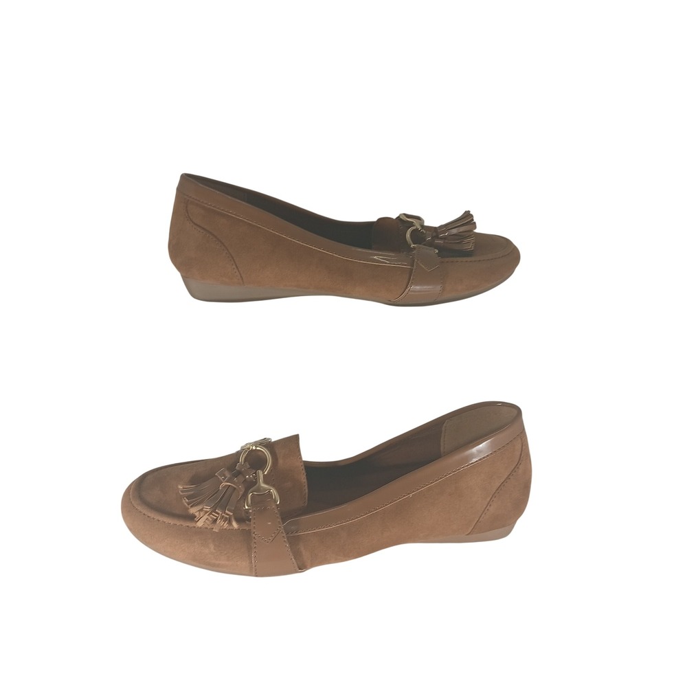 Bass Nancy Loafers Brown Tassel Gold Bit Preppy Dark Academia Comfort Flats
